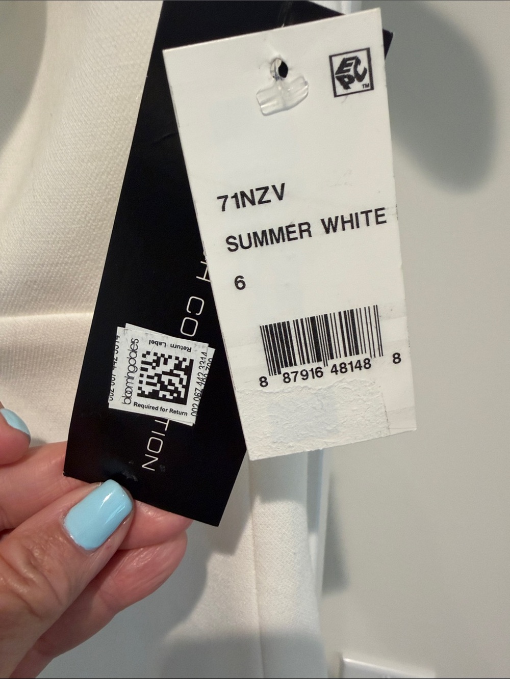 French Connection Whisper Ruth White Halter Keyhole Mini Dress - Picture 3 of 6